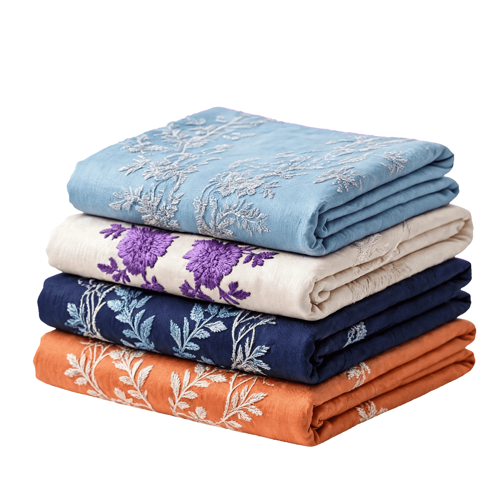 Home AKHIJOL-stack of four folded colorful fabric pieces